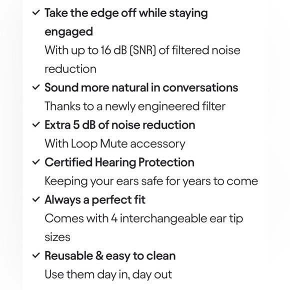 New & Sealed Loop Earplugs (Engage Plus version) - Picture 2 of 2